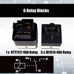 Car 6 Slots Waterproof Relay Fuse Box with Cable