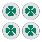 4 in 1 Car Four Leaf Clover Pattern Wheel Hub Decorative Sticker, Diameter: 5.8cm