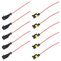 10pcs 1P Car Waterproof Plug Car Connector Plug-In, Length：10cm
