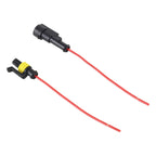 10pcs 1P Car Waterproof Plug Car Connector Plug-In, Length：10cm