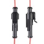 10pcs 1P Car Waterproof Plug Car Connector Plug-In, Length：10cm