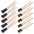 10pcs 2P Car Waterproof Plug Car Connector Plug-In, Length：10cm