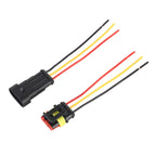10pcs 2P Car Waterproof Plug Car Connector Plug-In, Length：10cm