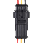 10pcs 2P Car Waterproof Plug Car Connector Plug-In, Length：10cm