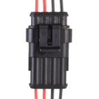 10pcs 3P Car Waterproof Plug Car Connector Plug-In, Length：10cm