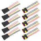 10pcs 4P Car Waterproof Plug Car Connector Plug-In, Length：10cm