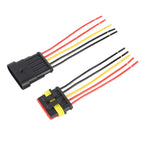 10pcs 4P Car Waterproof Plug Car Connector Plug-In, Length：10cm