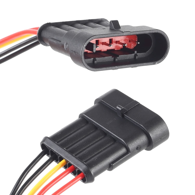 10pcs 4P Car Waterproof Plug Car Connector Plug-In, Length：10cm
