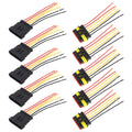 10pcs 5P Car Waterproof Plug Car Connector Plug-In, Length：10cm