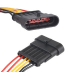 10pcs 5P Car Waterproof Plug Car Connector Plug-In, Length：10cm