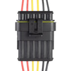 10pcs 5P Car Waterproof Plug Car Connector Plug-In, Length：10cm