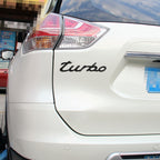 Car TURBO Personalized Aluminum Alloy Decorative Stickers, Size: 13x3x0.3cm