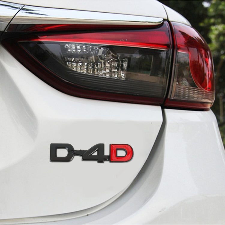 Car D4D Personalized Aluminum Alloy Decorative Stickers, Size:10 x 2.5cm