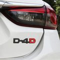 Car D4D Personalized Aluminum Alloy Decorative Stickers, Size:10 x 2.5cm