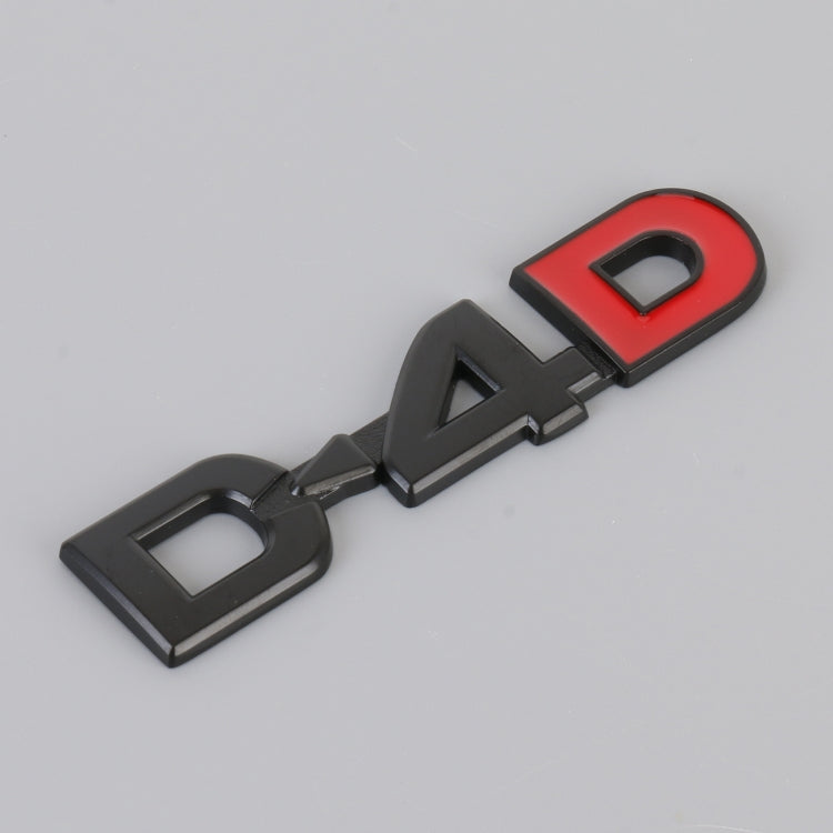 Car D4D Personalized Aluminum Alloy Decorative Stickers, Size:10 x 2.5cm