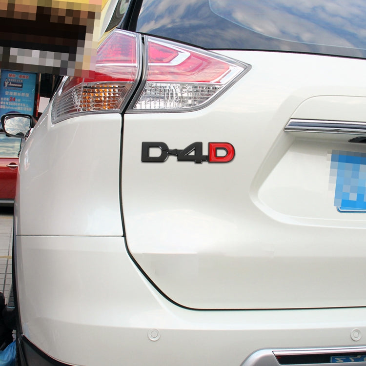 Car D4D Personalized Aluminum Alloy Decorative Stickers, Size:10 x 2.5cm