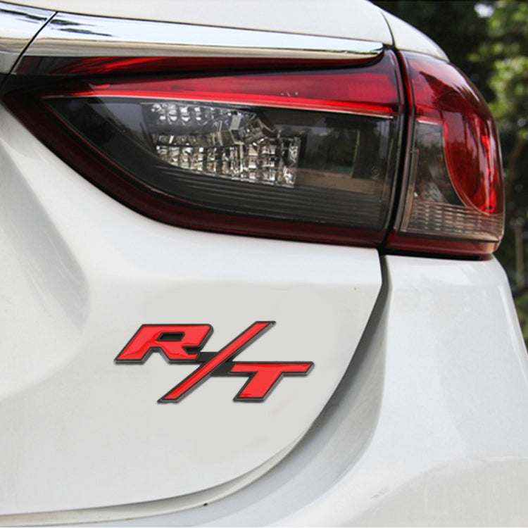 Car R / T Personalized Aluminum Alloy Decorative Stickers, Size:10.5 x 5cm