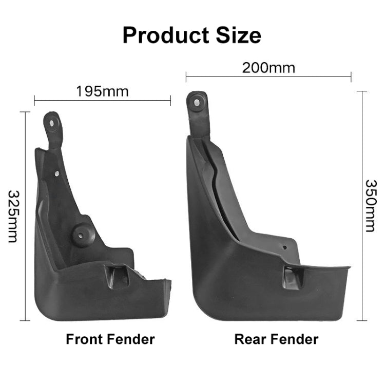 2022 4pcs/Set Car Auto Soft Plastic Splash Flaps Fender Guard, For Toyota RAV4 2019