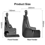2022 4pcs/Set Car Auto Soft Plastic Splash Flaps Fender Guard with Pedal
