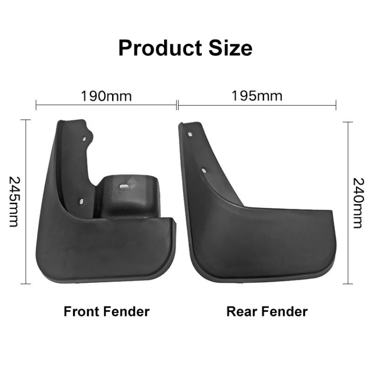 4pcs/Set Car Auto Soft Plastic Splash Flaps Fender Guard, For Suzuki Jimny 2005-2018