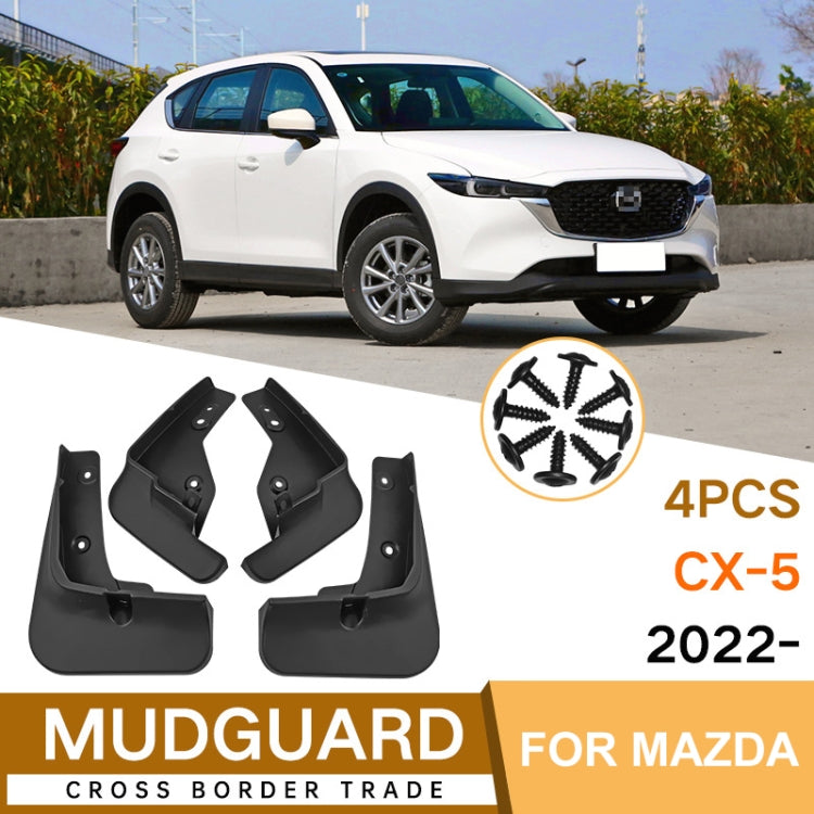 4pcs/Set Car Auto Soft Plastic Splash Flaps Fender Guard, For Mazda CX-5 2022