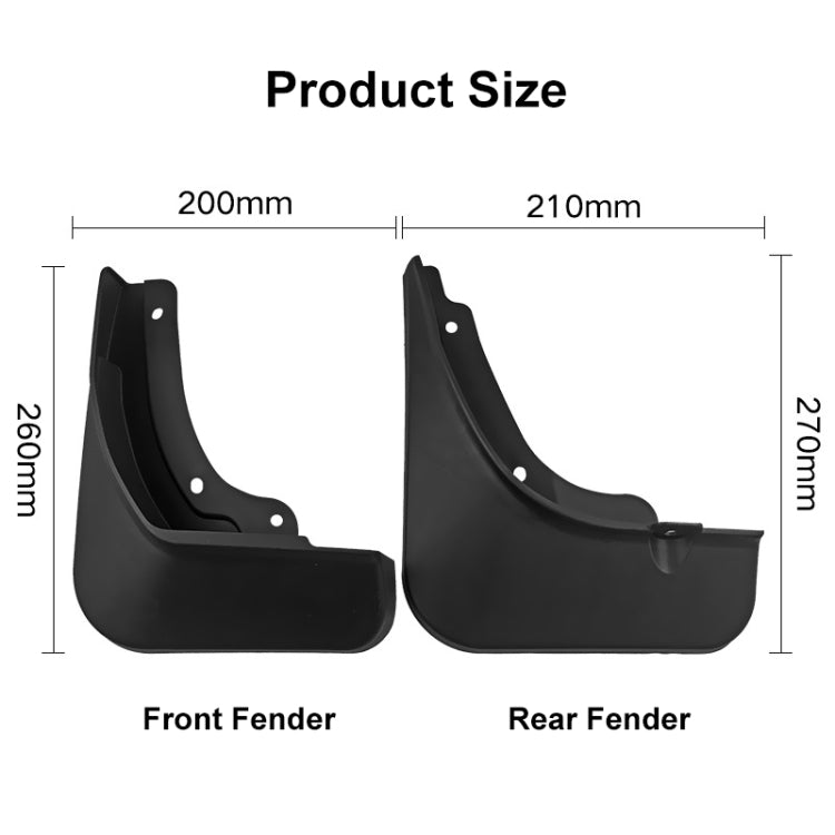 4pcs/Set Car Auto Soft Plastic Splash Flaps Fender Guard, For KIA Sportage 2023