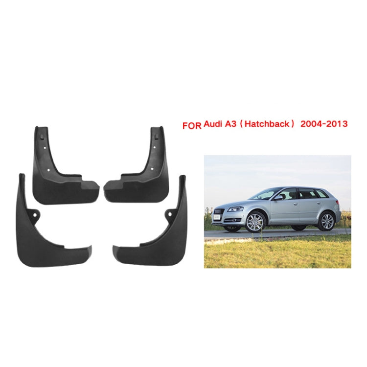 4pcs/Set Car Auto Soft Plastic Splash Flaps Fender Guard, For Audi A3 2004-2013