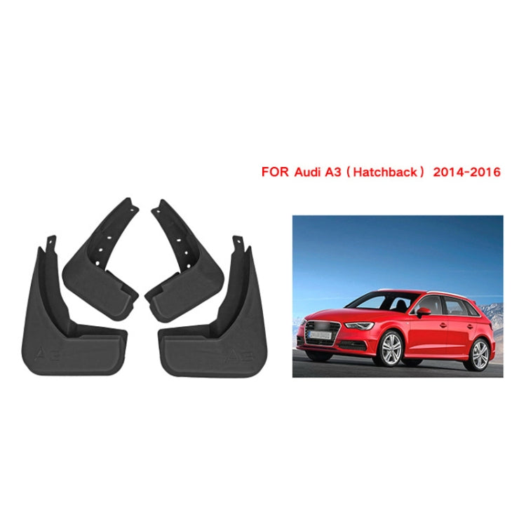 4pcs/Set Car Auto Soft Plastic Splash Flaps Fender Guard, For Audi A3 Hatchback 2014-2016