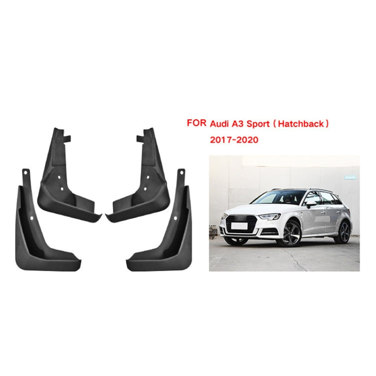 4pcs/Set Car Auto Soft Plastic Splash Flaps Fender Guard, For Audi A3 Hatchback Sport 2017-2020