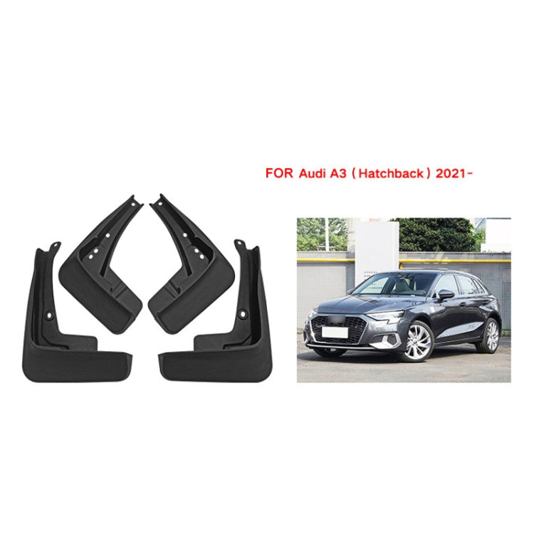 4pcs/Set Car Auto Soft Plastic Splash Flaps Fender Guard, For Audi A3 Hatchback 2021