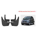 4pcs/Set Car Auto Soft Plastic Splash Flaps Fender Guard, For Mercedes-Benz Smart 2009-2015