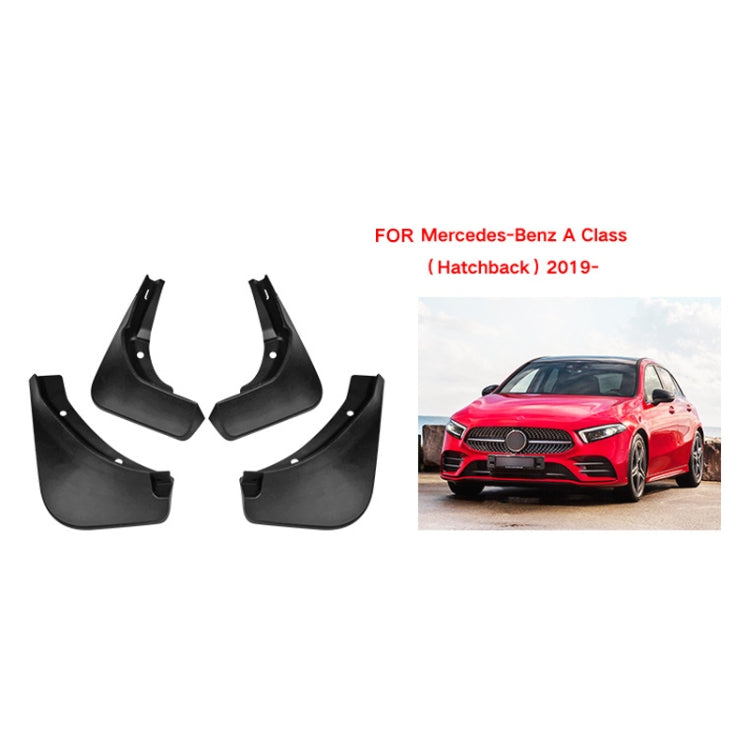 4pcs/Set Car Auto Soft Plastic Splash Flaps Fender Guard, For Mercedes-Benz A-class Hatchback 2019-2022