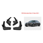 4pcs/Set Car Auto Soft Plastic Splash Flaps Fender Guard, For Mercedes-Benz S-class 2022