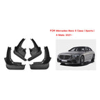 4pcs/Set Car Auto Soft Plastic Splash Flaps Fender Guard, For Mercedes-Benz S-class Sport 2022