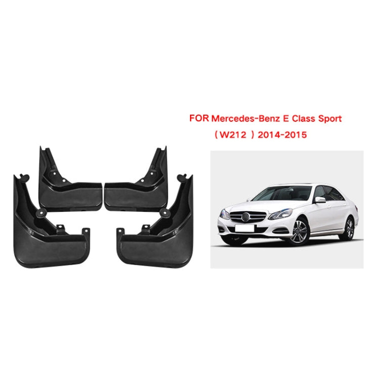 4pcs/Set Car Auto Soft Plastic Splash Flaps Fender Guard, For Mercedes-Benz E-class Sport 2014-2015