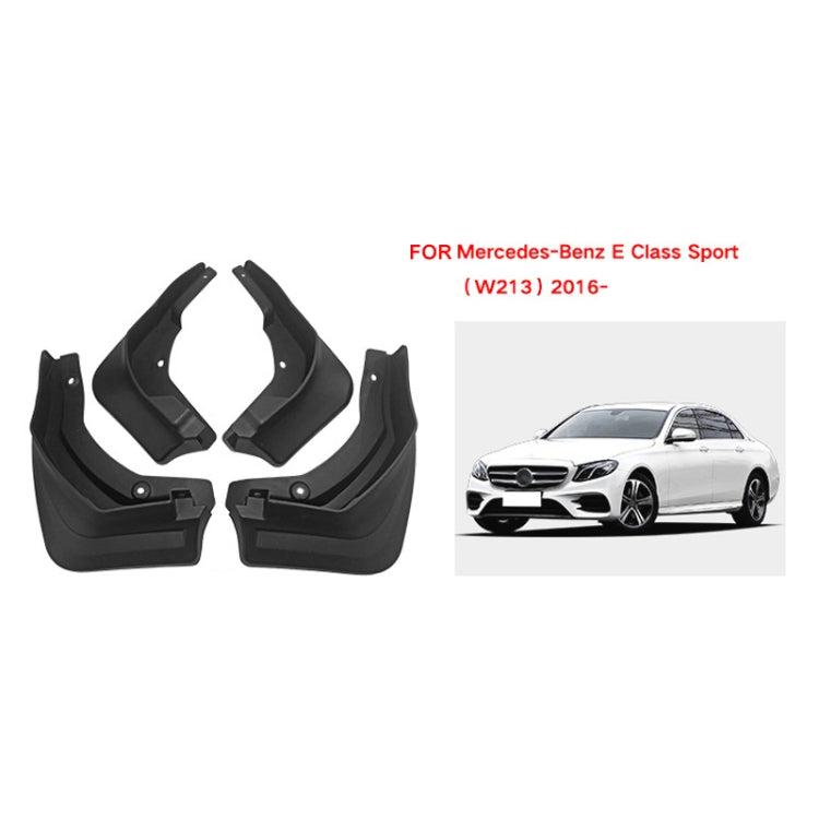 4pcs/Set Car Auto Soft Plastic Splash Flaps Fender Guard, For Mercedes-Benz E-class Sport 2016
