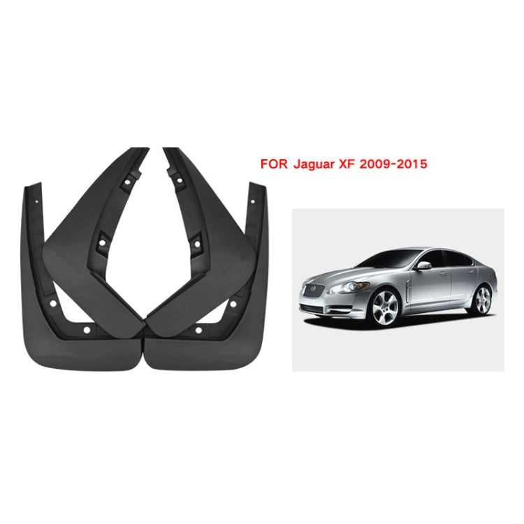 4pcs/Set Car Auto Soft Plastic Splash Flaps Fender Guard, For Jaguar XF 2009-2015