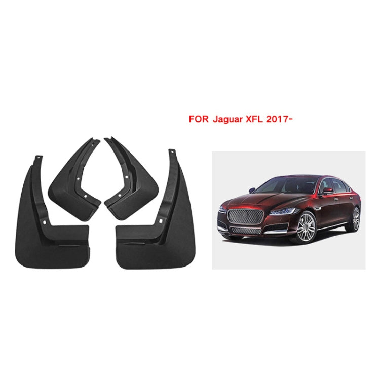 4pcs/Set Car Auto Soft Plastic Splash Flaps Fender Guard, For Jaguar XFL 2016
