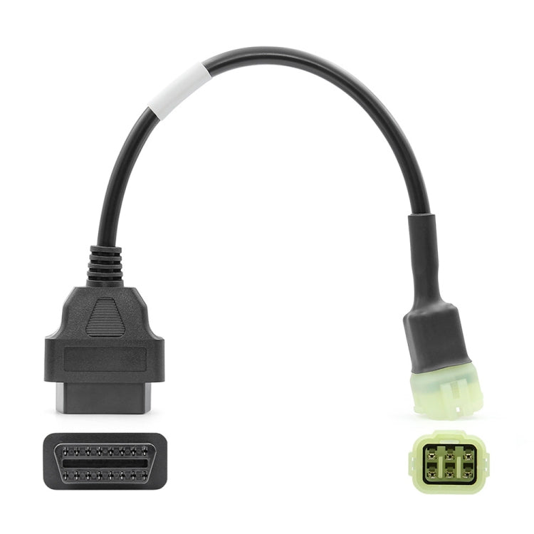 6 Pin to OBDII Female Motorcycle Connector Cable, For Kawasaki