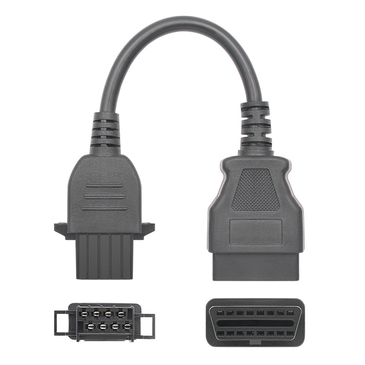 Truck Adapter Cable, For Volvo 8 Pin Female to OBDII Female