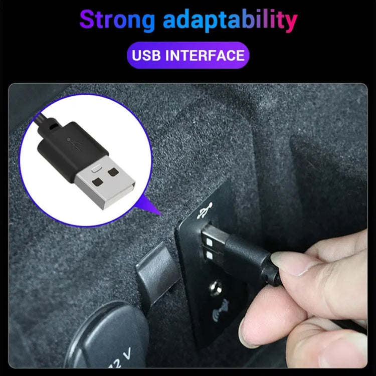 Car 4 in 1 USB RGB Foot LED Atmosphere Light