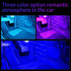 Car 4 in 1 USB RGB Foot LED Atmosphere Light