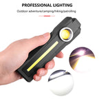 1902A Folding Magnet Car Inspection Light Work Maintenance Lamp Emergency COB LED USB Charging Lamp