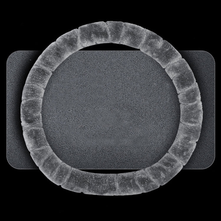 Car Universal Self Heating Plush Warm Anti-skid Steering Wheel Cover, Diameter: 38cm, D Style — D Style