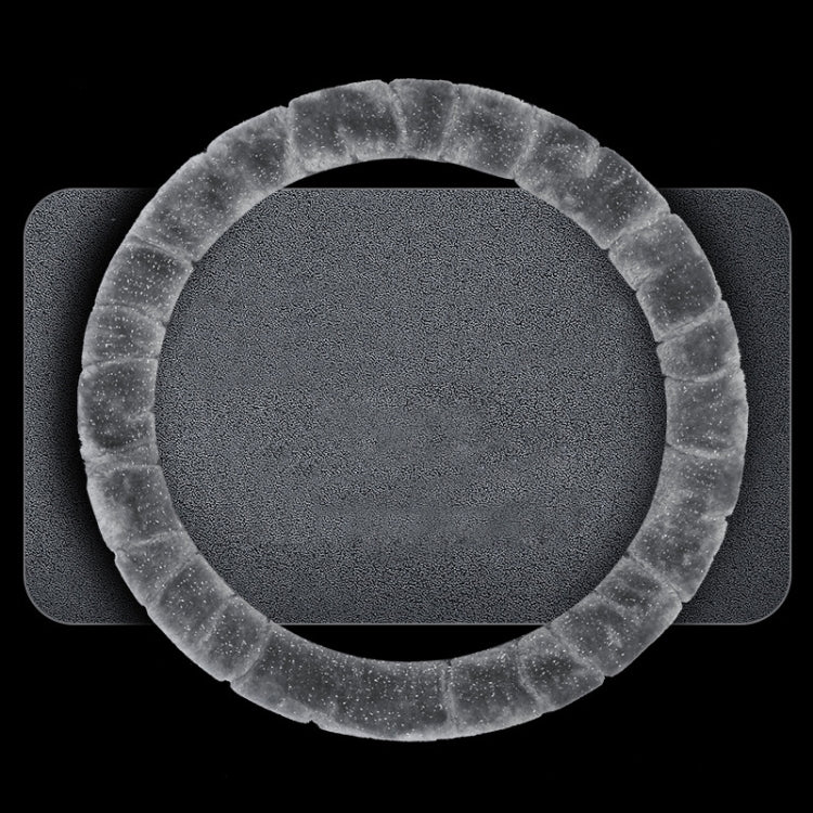 Car Universal Self Heating Plush Warm Anti-skid Steering Wheel Cover, Diameter: 38cm, Round Style — Round Style