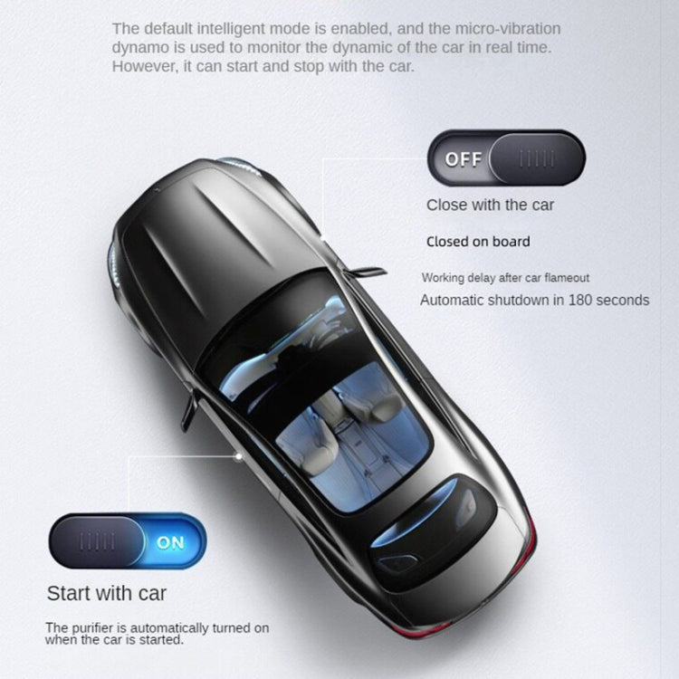 Car Negative Ion Air Purifier with 2 Solid Aromatherapy Sticks