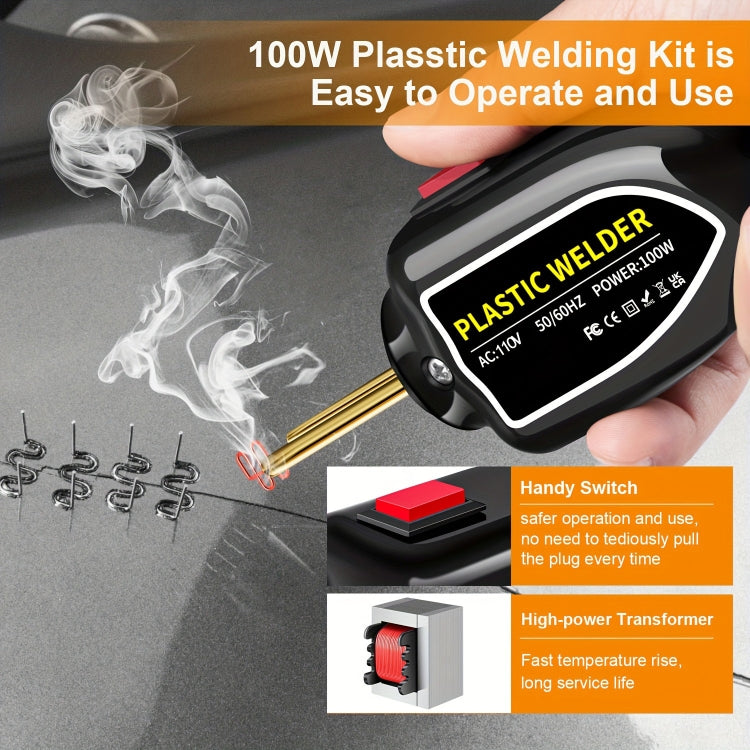 Hot Stapler Plastic Welding Machine Car Bumper Repair Kit Plier, US Plug — view 5