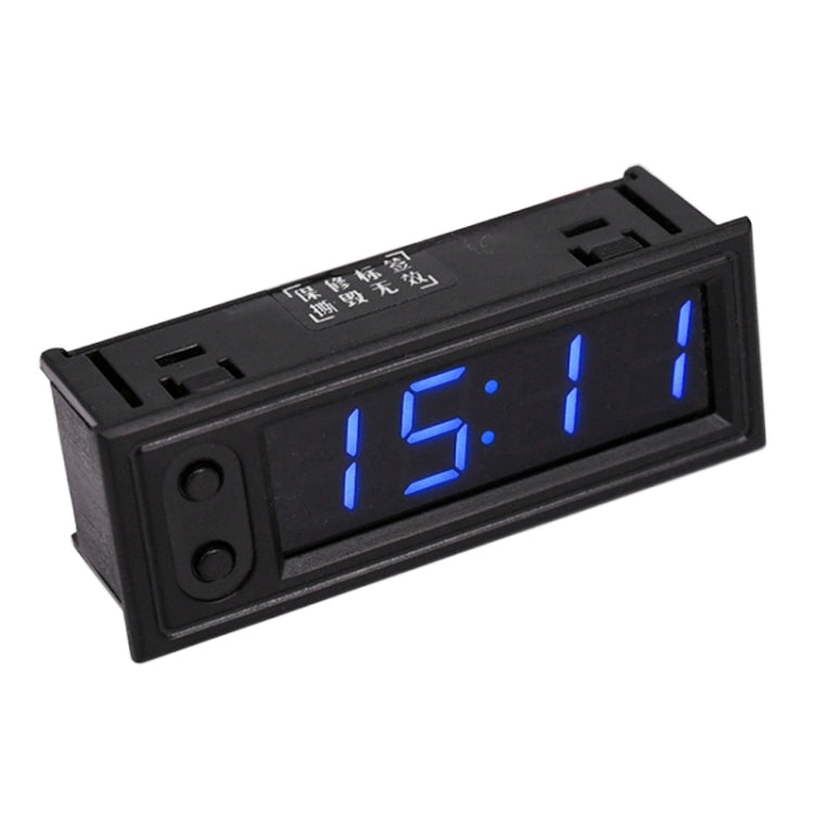 3 in 1 DC5-50V Car High-precision Electronic LED Luminous Clock + Thermometer + Voltmeter — 3 in 1 DC5-50V Green