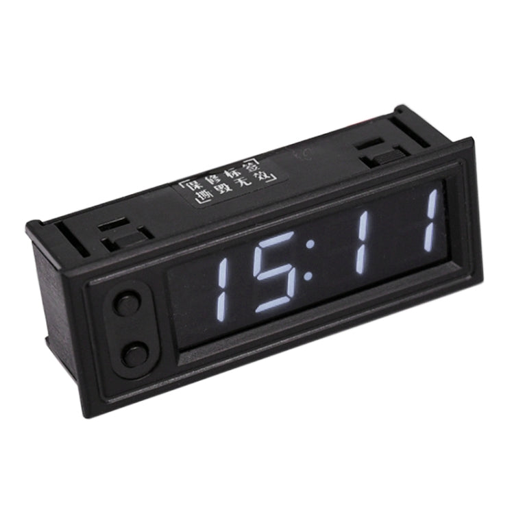 3 in 1 DC5-50V Car High-precision Electronic LED Luminous Clock + Thermometer + Voltmeter — 3 in 1 DC5-50V Red