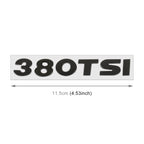 Car 380TSI Pattern 3D Metal Personalized Decorative Stickers, Size: 11.5x2.5x0.5cm — Black
